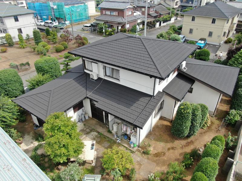 屋根カバーベニヤ増し張り・雨樋交換