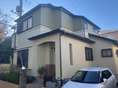 外壁塗装・屋根塗装~深めの緑色✕アイボリー~|上尾市|